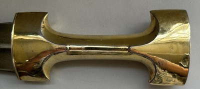 Lot 22 - A LARGE OTTOMAN JAMBIYA MOUNTED IN SILVER-GILT, 19TH CENTURY