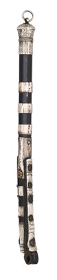 Lot 32 - A CAUCASIAN SILVER-MOUNTED RIDING CROP, 19TH CENTURY