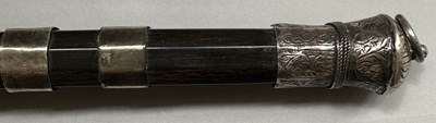 Lot 32 - A CAUCASIAN SILVER-MOUNTED RIDING CROP, 19TH CENTURY