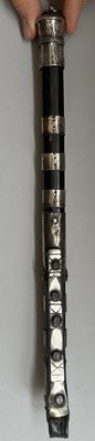 Lot 32 - A CAUCASIAN SILVER-MOUNTED RIDING CROP, 19TH CENTURY
