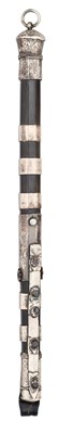 Lot 32 - A CAUCASIAN SILVER-MOUNTED RIDING CROP, 19TH CENTURY