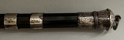 Lot 32 - A CAUCASIAN SILVER-MOUNTED RIDING CROP, 19TH CENTURY