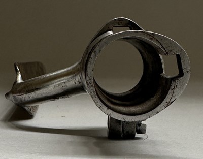 Lot 52 - AN UNUSUAL FRENCH SOCKET BAYONET WITH ETCHED, BLUED AND GILT BLADE, LATE 18TH CENTURY