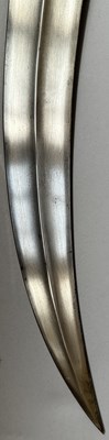 Lot 20 - A LARGE OTTOMAN DAGGER WITH EBONY HILT OF INDIAN KHANJAR FORM, TURKEY, LATE 18TH/EARLY 19TH CENTURY