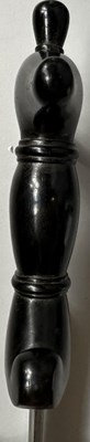 Lot 20 - A LARGE OTTOMAN DAGGER WITH EBONY HILT OF INDIAN KHANJAR FORM, TURKEY, LATE 18TH/EARLY 19TH CENTURY
