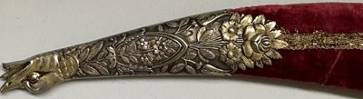 Lot 20 - A LARGE OTTOMAN DAGGER WITH EBONY HILT OF INDIAN KHANJAR FORM, TURKEY, LATE 18TH/EARLY 19TH CENTURY