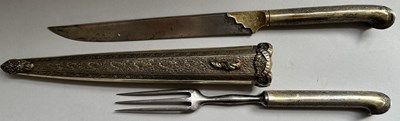 Lot 28 - AN OTTOMAN SILVER-GILT TRAVELLING CUTLERY SET OR TROUSSE, 19TH CENTURY, ALMOST CERTAINLY TURKEY