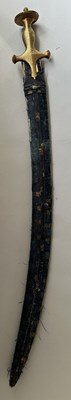 Lot 5 - AN INDIAN TULWAR WITH BLADE SLOTTED FOR THE TEARS OF ALLAH, 19TH CENTURY
