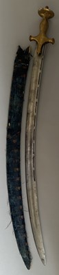 Lot 5 - AN INDIAN TULWAR WITH BLADE SLOTTED FOR THE TEARS OF ALLAH, 19TH CENTURY
