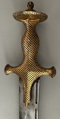 Lot 5 - AN INDIAN TULWAR WITH BLADE SLOTTED FOR THE TEARS OF ALLAH, 19TH CENTURY