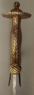 Lot 5 - AN INDIAN TULWAR WITH BLADE SLOTTED FOR THE TEARS OF ALLAH, 19TH CENTURY