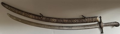 Lot 17 - A FINE FRENCH SILVER-MOUNTED SABRE IN THE OTTOMAN BALKAN MANNER BY MANCEAUX A PARIS