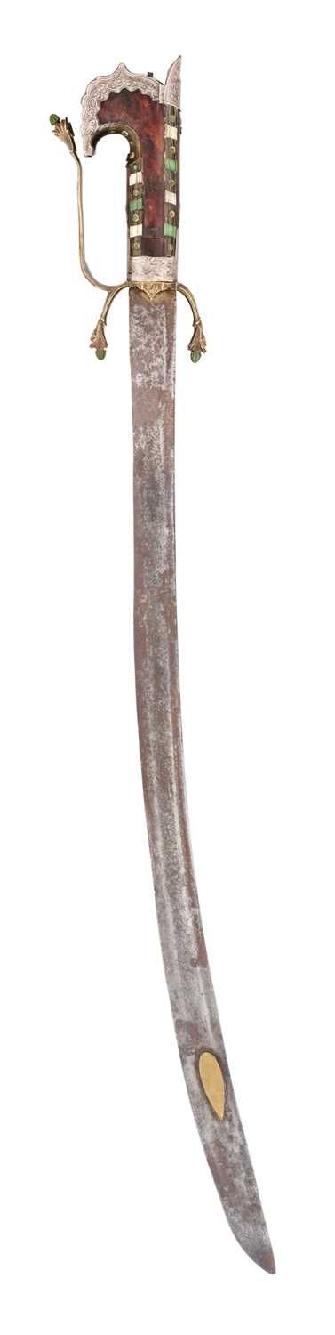 Lot 16 - A RARE ALGERIAN (OTTOMAN PERIOD) SABRE OF NIMCHA FORM, ORAN, LATE 17TH/EARLY 18TH CENTURY