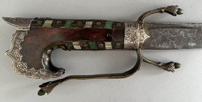 Lot 16 - A RARE ALGERIAN (OTTOMAN PERIOD) SABRE OF NIMCHA FORM, ORAN, LATE 17TH/EARLY 18TH CENTURY