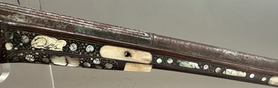 Lot 56 - A VERY RARE FRENCH 54 BORE WHEEL-LOCK LONG HOLSTER PISTOL, ALSACE OR LORRAINE, EARLY 17TH CENTURY