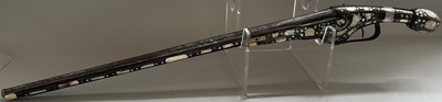 Lot 56 - A VERY RARE FRENCH 54 BORE WHEEL-LOCK LONG HOLSTER PISTOL, ALSACE OR LORRAINE, EARLY 17TH CENTURY