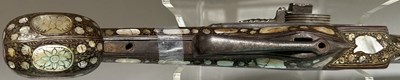 Lot 56 - A VERY RARE FRENCH 54 BORE WHEEL-LOCK LONG HOLSTER PISTOL, ALSACE OR LORRAINE, EARLY 17TH CENTURY