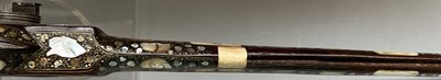 Lot 56 - A VERY RARE FRENCH 54 BORE WHEEL-LOCK LONG HOLSTER PISTOL, ALSACE OR LORRAINE, EARLY 17TH CENTURY