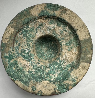 Lot 42 - A RARE PERSIAN BUCKLER, SHIELD BOSS OR DOOR FITTING, PROBABLY LATE 13TH/EARLY 14TH CENTURY