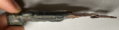 Lot 46 - A RARE ETRUSCAN OR EARLY ROMAN HANDLE, PROBABLY FOR A KNIFE, 9TH TO 1ST CENTURY BC OR LATER