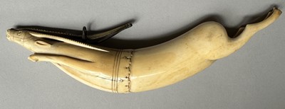 Lot 34 - A RARE RAJPUT PRIMING-FLASK IN THE FORM OF A LEAPING ANTELOPE, LATE 17TH/EARLY 18TH CENTURY