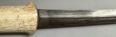 Lot 21 - A LARGE OTTOMAN JAMBIYA WITH WALRUS-IVORY HILT, TURKEY, LATE 18TH/EARLY 19TH CENTURY