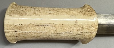 Lot 21 - A LARGE OTTOMAN JAMBIYA WITH WALRUS-IVORY HILT, TURKEY, LATE 18TH/EARLY 19TH CENTURY