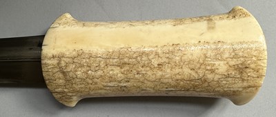 Lot 21 - A LARGE OTTOMAN JAMBIYA WITH WALRUS-IVORY HILT, TURKEY, LATE 18TH/EARLY 19TH CENTURY