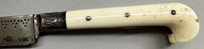Lot 29 - AN OTTOMAN SILVER-MOUNTED TRAVELLING CUTLERY SET OR TROUSSE, 19TH CENTURY, BALKAN OR TURKEY