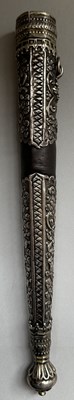 Lot 29 - AN OTTOMAN SILVER-MOUNTED TRAVELLING CUTLERY SET OR TROUSSE, 19TH CENTURY, BALKAN OR TURKEY
