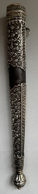 Lot 29 - AN OTTOMAN SILVER-MOUNTED TRAVELLING CUTLERY SET OR TROUSSE, 19TH CENTURY, BALKAN OR TURKEY