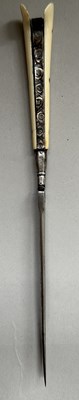 Lot 29 - AN OTTOMAN SILVER-MOUNTED TRAVELLING CUTLERY SET OR TROUSSE, 19TH CENTURY, BALKAN OR TURKEY