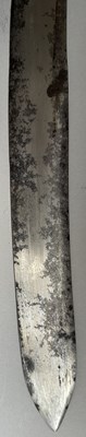 Lot 6 - A HEAVY INDIAN SABRE BLADE FROM THE TALPUR ARMOURY, THE BLADE 18TH CENTURY; THE HILT 19TH CENTURY