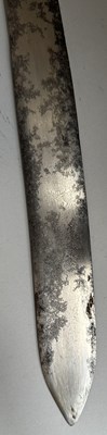 Lot 6 - A HEAVY INDIAN SABRE BLADE FROM THE TALPUR ARMOURY, THE BLADE 18TH CENTURY; THE HILT 19TH CENTURY