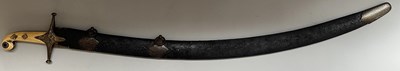 Lot 6 - A HEAVY INDIAN SABRE BLADE FROM THE TALPUR ARMOURY, THE BLADE 18TH CENTURY; THE HILT 19TH CENTURY