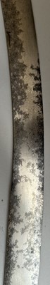 Lot 6 - A HEAVY INDIAN SABRE BLADE FROM THE TALPUR ARMOURY, THE BLADE 18TH CENTURY; THE HILT 19TH CENTURY