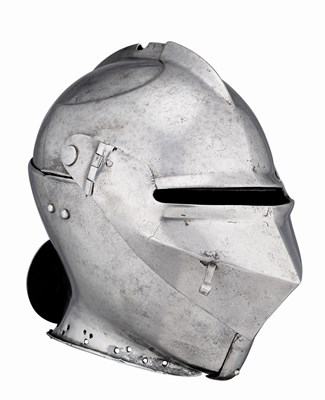 Lot 53 - AN EXTREMELY RARE ITALIAN ARMET FROM THE MISSAGLIA WORKSHOP, MILAN, MID-LATE 15TH CENTURY