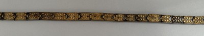 Lot 30 - A CAUCASIAN SILVER-GILT AND NIELLOED WAISTBELT AND SUSPENSION STRAPS, UNMARKED, LATE 19TH CENTURY