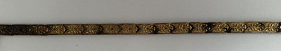 Lot 30 - A CAUCASIAN SILVER-GILT AND NIELLOED WAISTBELT AND SUSPENSION STRAPS, UNMARKED, LATE 19TH CENTURY