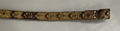 Lot 30 - A CAUCASIAN SILVER-GILT AND NIELLOED WAISTBELT AND SUSPENSION STRAPS, UNMARKED, LATE 19TH CENTURY