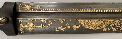 Lot 27 - A LARGE CAUCASIAN KINDJAL IN FINE CONDITION, SIGNED MUHAMMED [BIN?] HUSSAIN, 19TH CENTURY