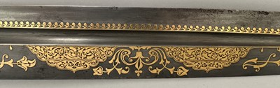 Lot 27 - A LARGE CAUCASIAN KINDJAL IN FINE CONDITION, SIGNED MUHAMMED [BIN?] HUSSAIN, 19TH CENTURY