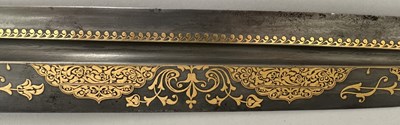 Lot 27 - A LARGE CAUCASIAN KINDJAL IN FINE CONDITION, SIGNED MUHAMMED [BIN?] HUSSAIN, 19TH CENTURY