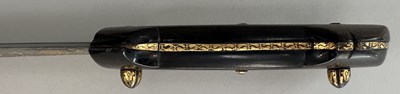 Lot 27 - A LARGE CAUCASIAN KINDJAL IN FINE CONDITION, SIGNED MUHAMMED [BIN?] HUSSAIN, 19TH CENTURY