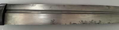 Lot 27 - A LARGE CAUCASIAN KINDJAL IN FINE CONDITION, SIGNED MUHAMMED [BIN?] HUSSAIN, 19TH CENTURY