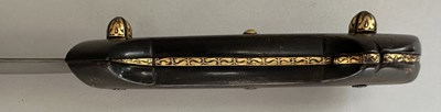 Lot 27 - A LARGE CAUCASIAN KINDJAL IN FINE CONDITION, SIGNED MUHAMMED [BIN?] HUSSAIN, 19TH CENTURY