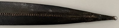Lot 27 - A LARGE CAUCASIAN KINDJAL IN FINE CONDITION, SIGNED MUHAMMED [BIN?] HUSSAIN, 19TH CENTURY