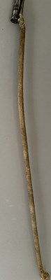 Lot 31 - A CAUCASIAN RIDING CROP WITH NIELLOED SILVER MOUNTS, DATED 1360 AH CORRESPONDING TO 1941 AD