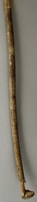 Lot 31 - A CAUCASIAN RIDING CROP WITH NIELLOED SILVER MOUNTS, DATED 1360 AH CORRESPONDING TO 1941 AD