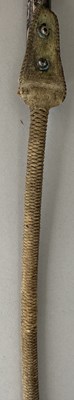 Lot 31 - A CAUCASIAN RIDING CROP WITH NIELLOED SILVER MOUNTS, DATED 1360 AH CORRESPONDING TO 1941 AD